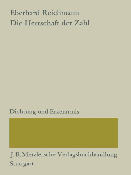 Title details for Die Herrschaft der Zahl by Eberhard Reichmann - Available
